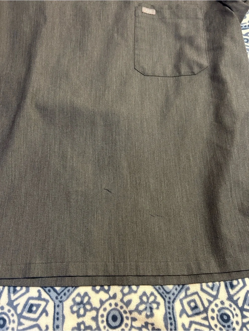 Figs Men's Gray Jogger Pants with Green Drawstring Accent